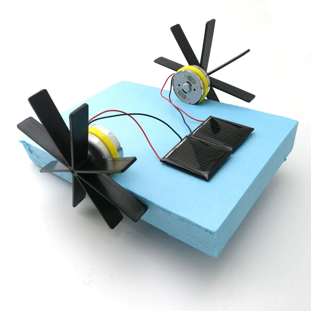 Puzzle DIY Solar Powered Boat Rowing Assembling Toys for 
